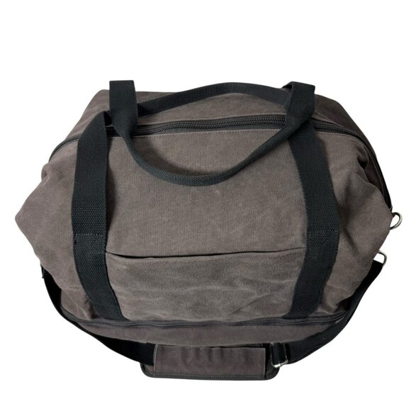 Lo & Sons Catalina Deluxe Large Canvas Cotton Gray Weekender Duffel Tote Bag - Picture 2 of 16